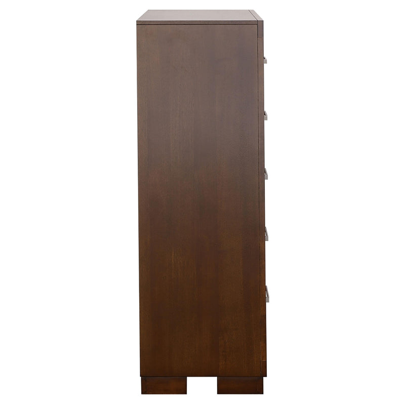  Coaster Furniture Jessica 200715 5-Drawer Bedroom Chest - Cappuccino IMAGE 5