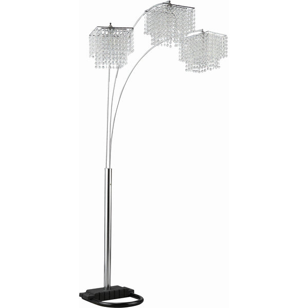 Coaster Furniture Miriam 901484 90-inch Hanging Crystal Arc Floor Lamp - Chrome IMAGE 1