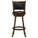  Coaster Furniture Broxton 101920 Upholstered Swivel Bar Chair - Chestnut (Set of 2) IMAGE 2