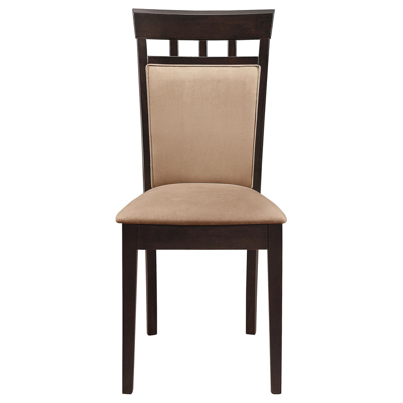  Coaster Furniture Gabriel 100773 Closed Back Dining Side Chair - Cappuccino (Set of 2) IMAGE 2