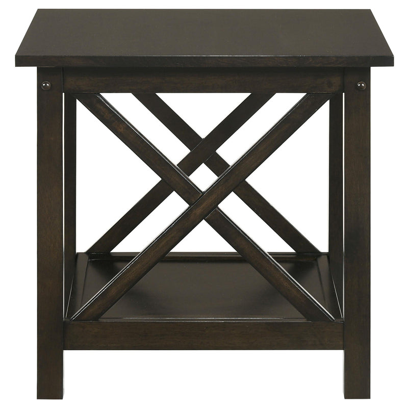Coaster Furniture Rachelle 5909 3-piece Rectangular Coffee Table Set - Deep Merlot IMAGE 8
