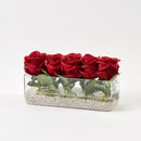 D&W Silks Red Roses in Small Aquaria - 212201