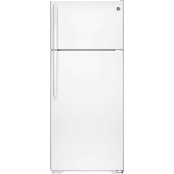 GE 28-inch, 17.5 cu.ft. Freestanding Top Freezer Refrigerator GTS18GTHWW IMAGE 1