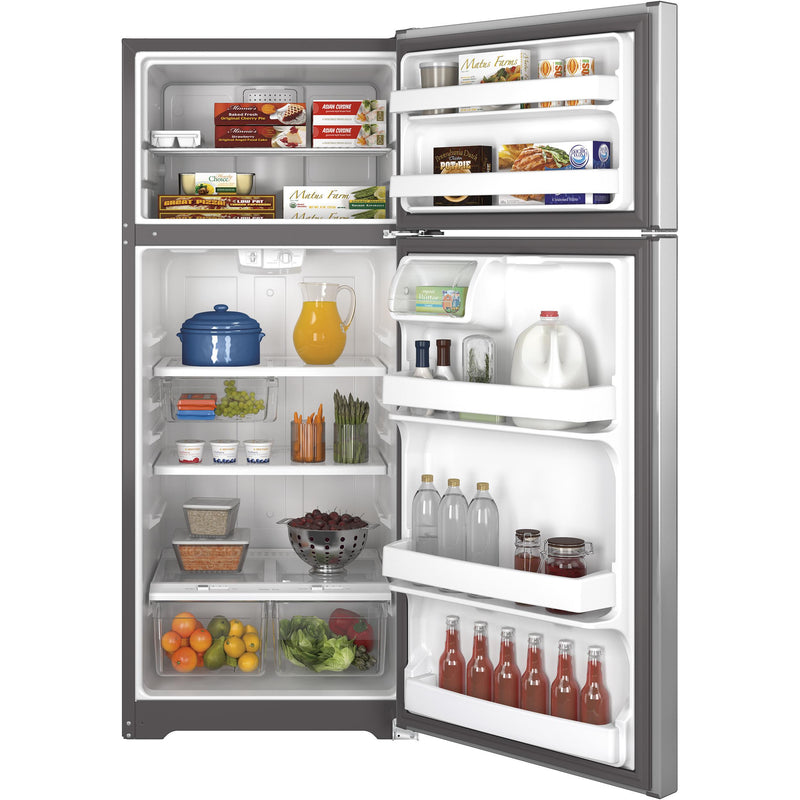 GE 28-inch, 17.5 cu. ft. Top Freezer Refrigerator GTS18GSHSS IMAGE 2