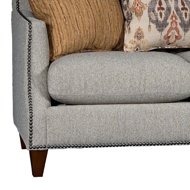 Mayo Furniture Stationary Fabric Sofa 4490F10 Sofa - Baird Mist IMAGE 2