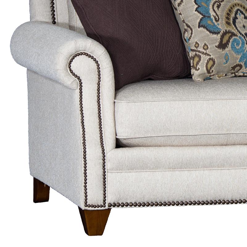 Mayo Furniture Stationary Fabric Sofa 7240F10 Sofa - Lake Como Bliss IMAGE 2