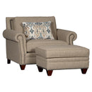 Mayo Furniture Fabric Ottoman 7240F50 Ottoman - Baird Flax IMAGE 1