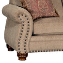 Mayo Furniture Stationary Fabric Sofa 7890F10 Sofa - Izza Topaz IMAGE 2