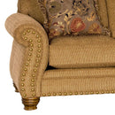 Mayo Furniture Stationary Fabric Sofa 7890F10 Sofa - Macy Chestnut IMAGE 2