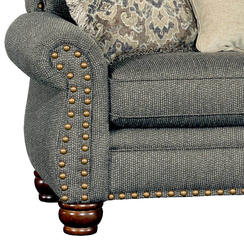 Mayo Furniture Stationary Fabric Sofa 9780F10 Sofa - Foothills Quarry IMAGE 2
