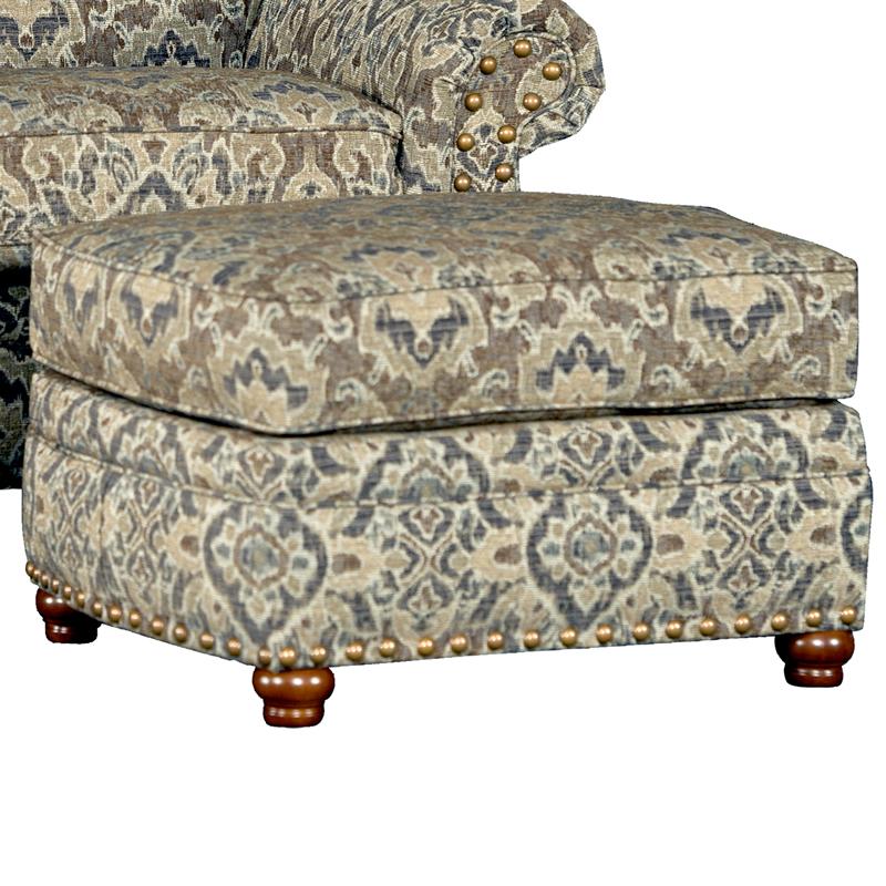 Mayo Furniture Fabric Ottoman 9780F50 Ottoman - Mazaro Moss IMAGE 2