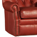 Mayo Furniture Stationary Leather Chair 2220L42 Swivel - Edinburg Sequoia IMAGE 2