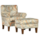 Mayo Furniture Fabric Ottoman 3240F50 Ottoman - Daytripper Tangerine IMAGE 1