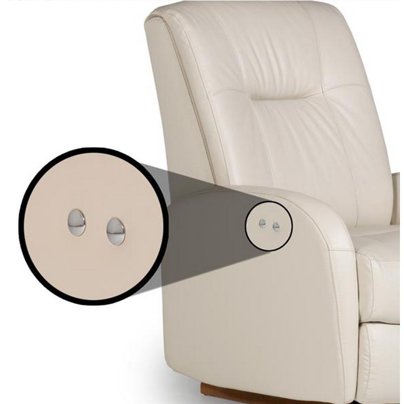 Best Home Furnishings Ruddick Power Leather Recliner Ruddick 2AP44BL IMAGE 2