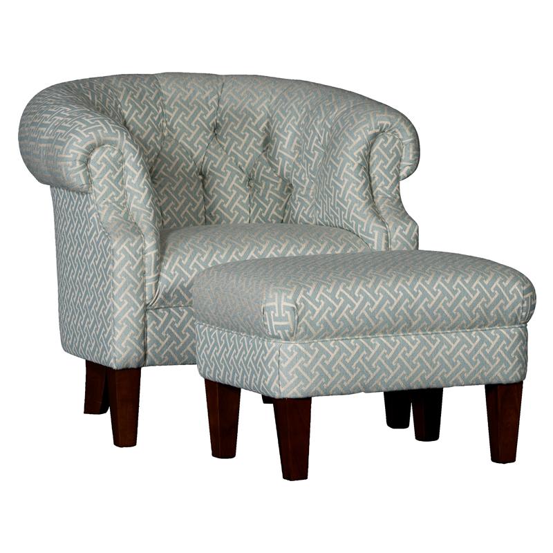 Mayo Furniture Stationary Fabric Chair 8220F40 Chair - Shaped Aqua IMAGE 1