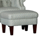 Mayo Furniture Fabric Ottoman 8220F50 Ottoman - Shaped Aqua IMAGE 1