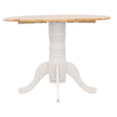  Coaster Furniture Allison 4241 Round 40-inch Drop Leaf Extension Dining Table - White IMAGE 7