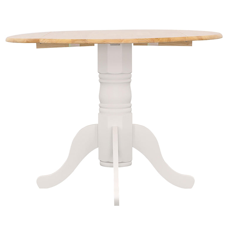  Coaster Furniture Allison 4241 Round 40-inch Drop Leaf Extension Dining Table - White IMAGE 7