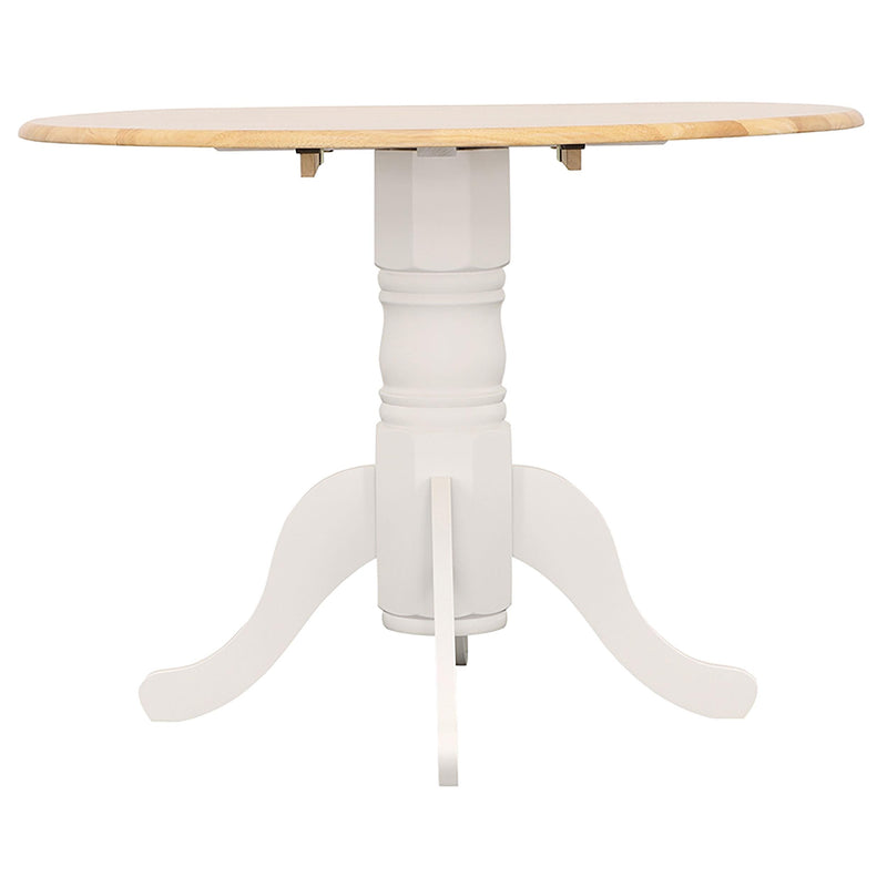  Coaster Furniture Allison 4241 Round 40-inch Drop Leaf Extension Dining Table - White IMAGE 9