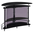  Coaster Furniture Amarillo 101065 Freestanding Glass Top Home Bar Wine Cabinet - Black IMAGE 5