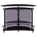  Coaster Furniture Amarillo 101065 Freestanding Glass Top Home Bar Wine Cabinet - Black IMAGE 6