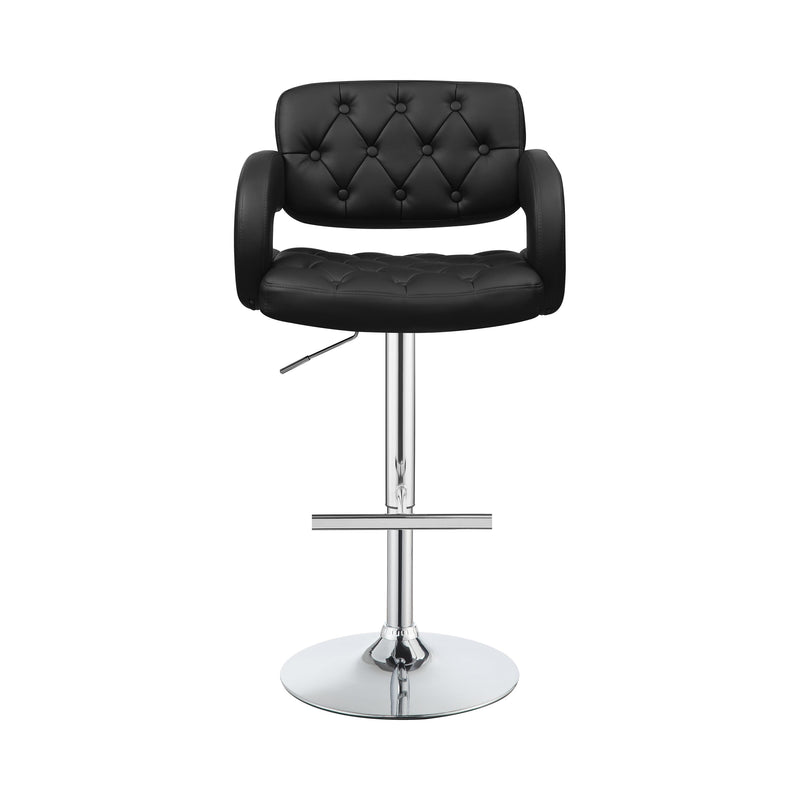  Coaster Furniture Brandi 102555 Adjustable Bar Stool - Black and Chrome IMAGE 3