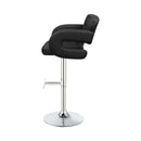  Coaster Furniture Brandi 102555 Adjustable Bar Stool - Black and Chrome IMAGE 4