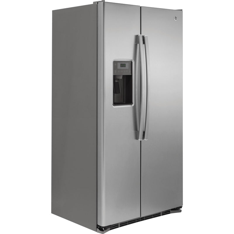 GE 36-inch, 21.9 cu. ft. Counter-Depth Side-by-Side Refrigerator with Ice and Water Dispenser GZS22DSJSS IMAGE 6