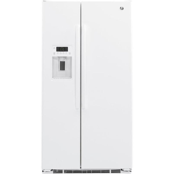 GE 36-inch, 21.9 cu. ft. Counter-Depth Side-by-Side Refrigerator with Ice and Water GZS22DGJWW IMAGE 1