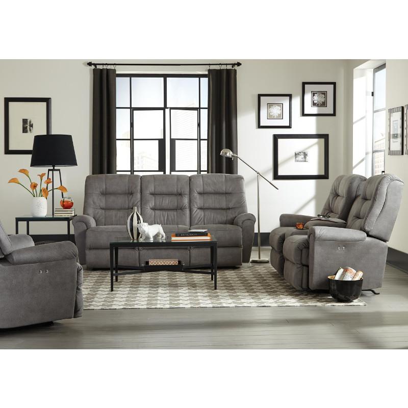 Best Home Furnishings Langston Manual Reclining Fabric Loveseat Langston L820RC4 IMAGE 2