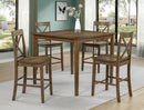 2753SET-BRN Crown Mark THEODORE 5PK Brown Counter Height Table