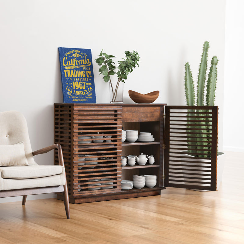 Zuo Linea 199050 Cabinet - Walnut IMAGE 7