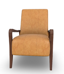 3100EL-77884-L Best RYBE  Mid-Century Modern Leather Accent Chair - Carmelo