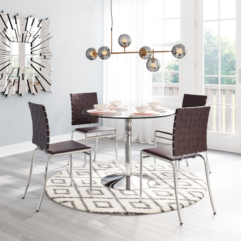 Zuo Criss Cross 333010 Dining Chair - Espresso IMAGE 7