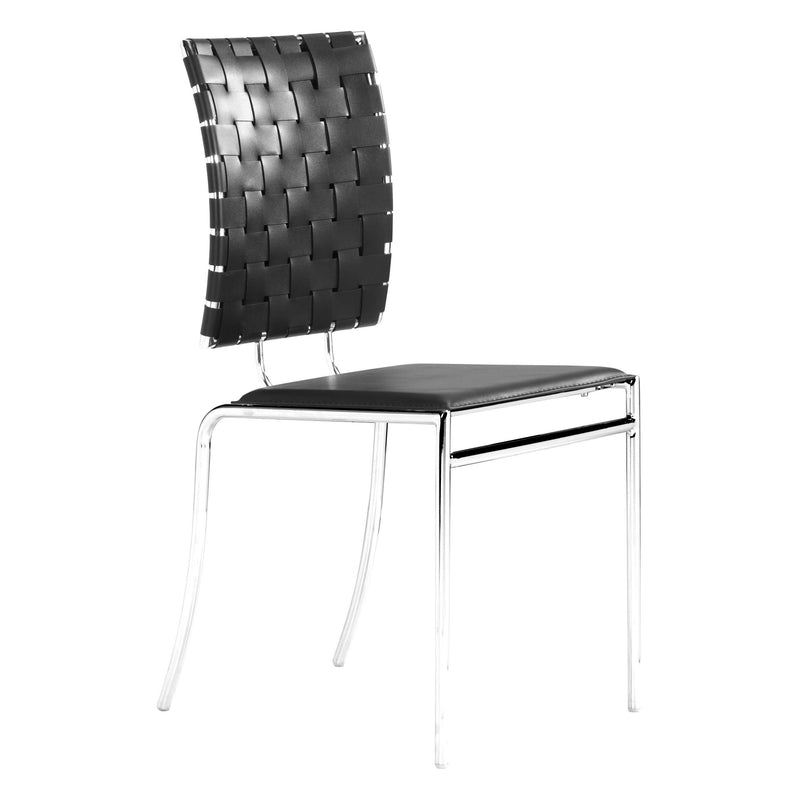Zuo Criss Cross 333012 Dining Chair - Black IMAGE 1