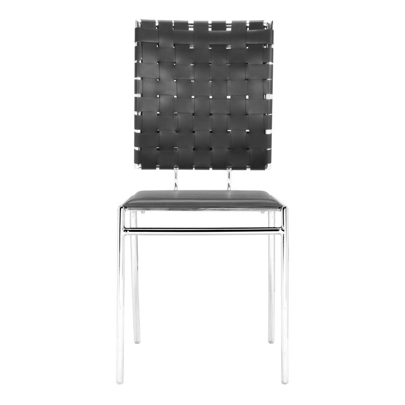 Zuo Criss Cross 333012 Dining Chair - Black IMAGE 3
