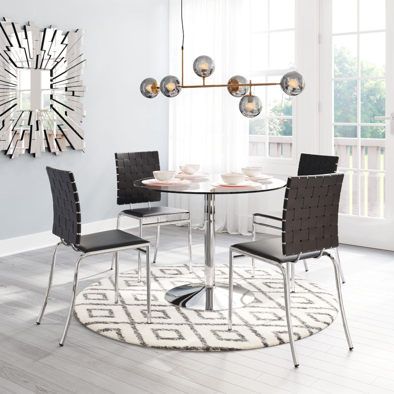 Zuo Criss Cross 333012 Dining Chair - Black IMAGE 7
