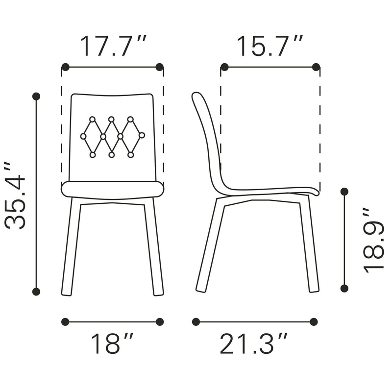 Zuo Orebro 100072 Dining Chair - Pea Green IMAGE 8