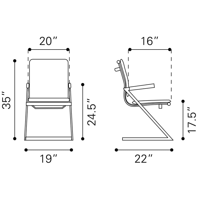 Zuo Lider Plus 215210 Conference Chair - Black IMAGE 9