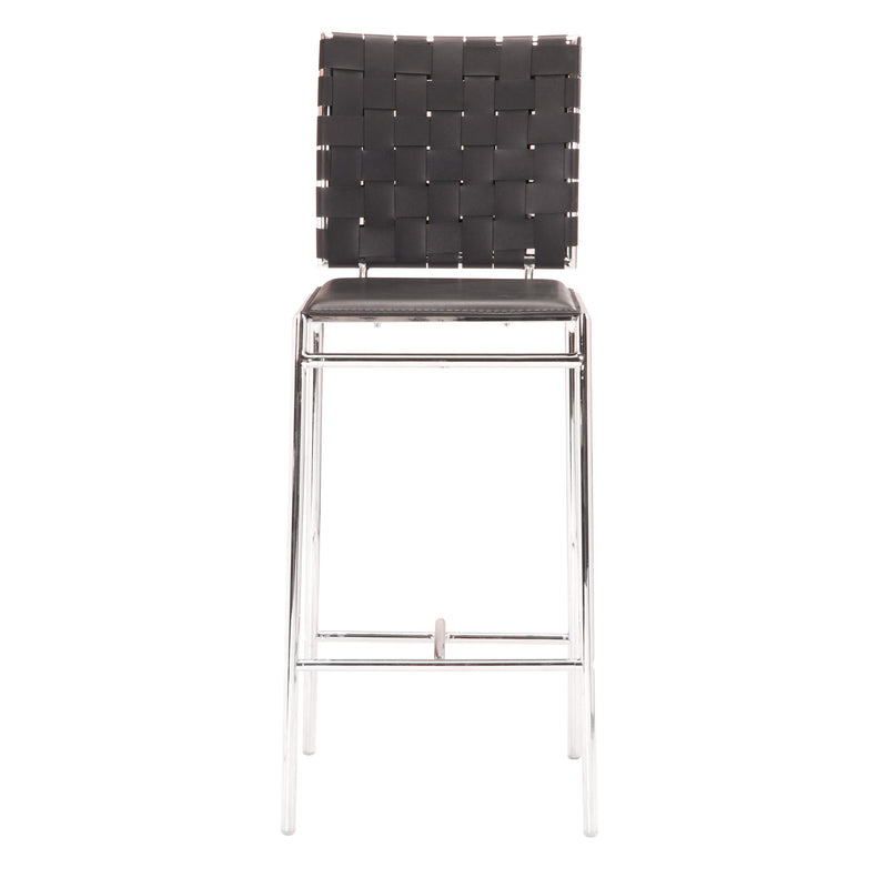 Zuo Criss Cross 333062 Counter Stool - Black IMAGE 3