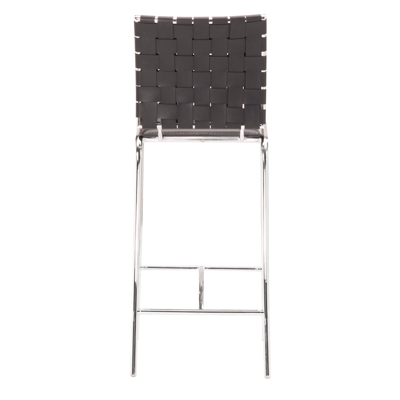 Zuo Criss Cross 333062 Counter Stool - Black IMAGE 4
