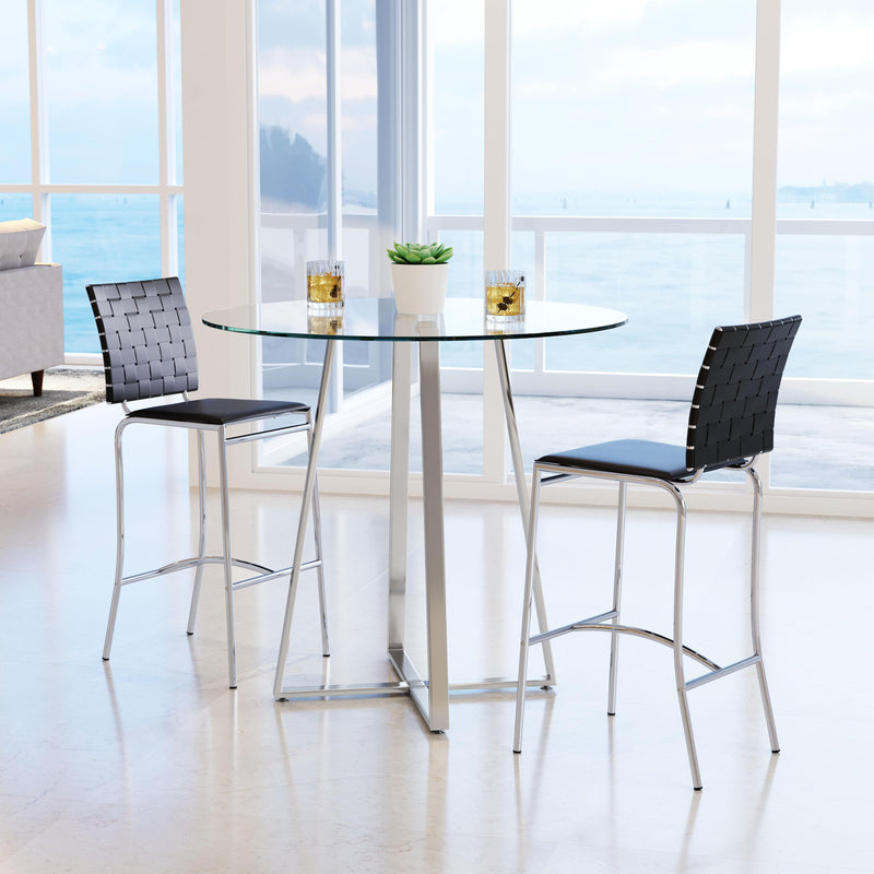 Zuo Criss Cross 333062 Counter Stool - Black IMAGE 7