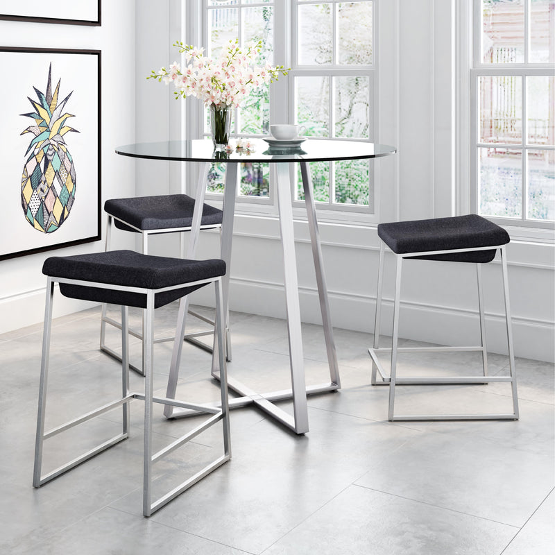 Zuo Lids 300037 Counter Stool - Dark Grey IMAGE 7