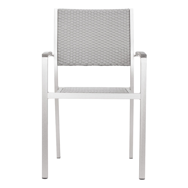 Zuo Metropolitan 701865 Dining Arm Chair - Grey & Silver IMAGE 3