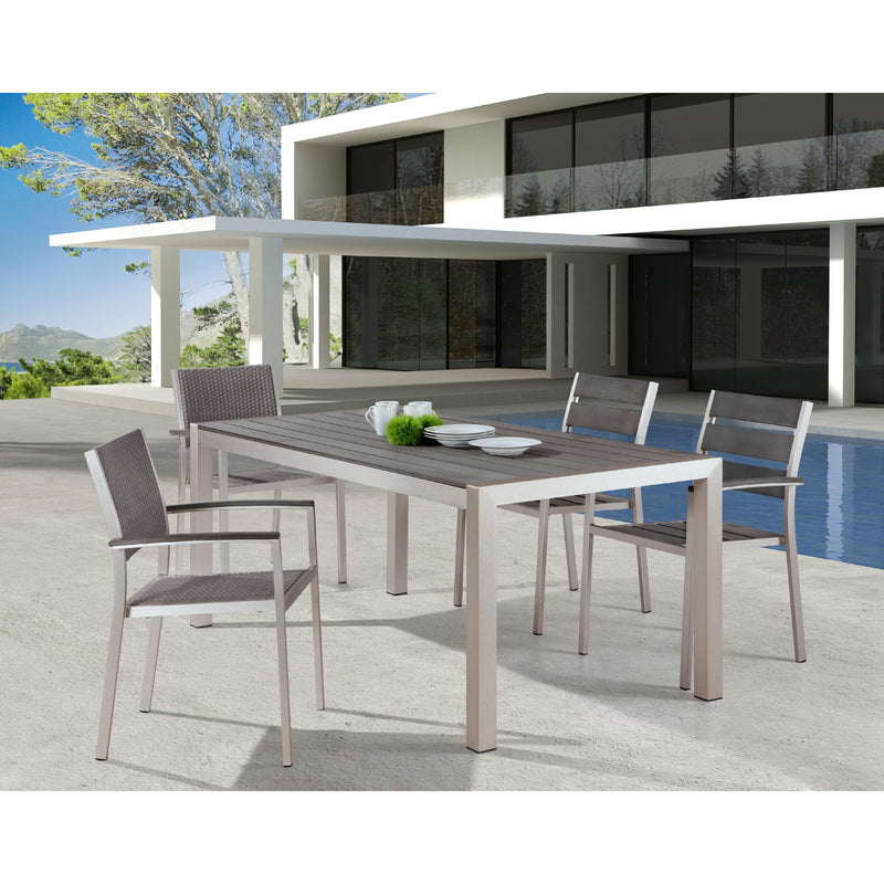 Zuo Metropolitan 701865 Dining Arm Chair - Grey & Silver IMAGE 8