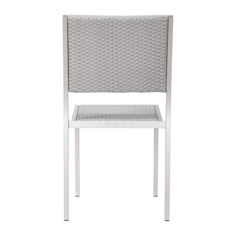 Zuo Metropolitan 701866 Armless Dining Chair - Grey & Silver IMAGE 4