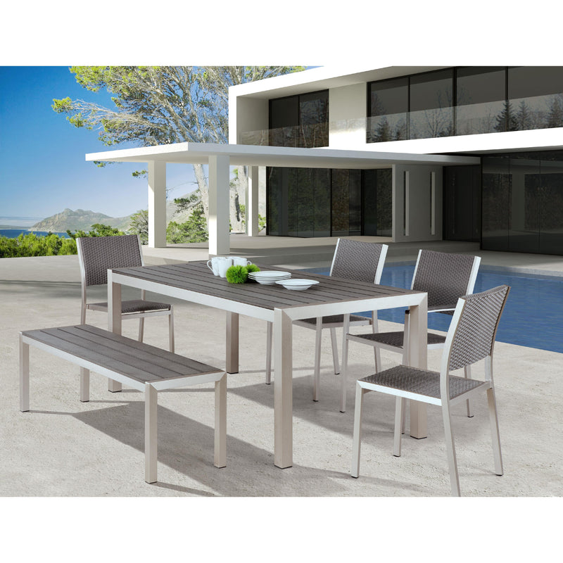 Zuo Metropolitan 701866 Armless Dining Chair - Grey & Silver IMAGE 7