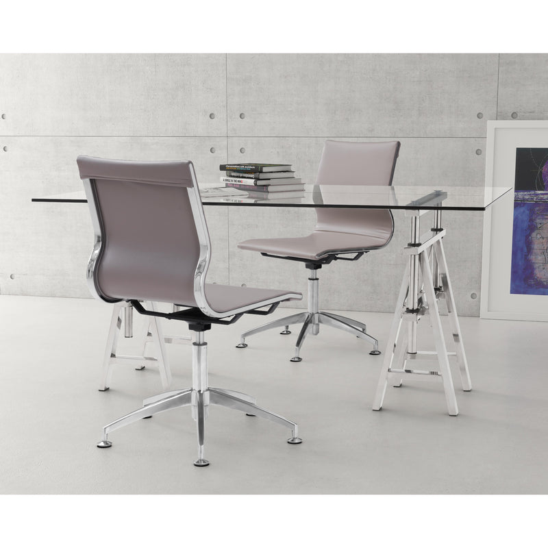 Zuo Glider 100379 Conference Chair - Taupe IMAGE 7
