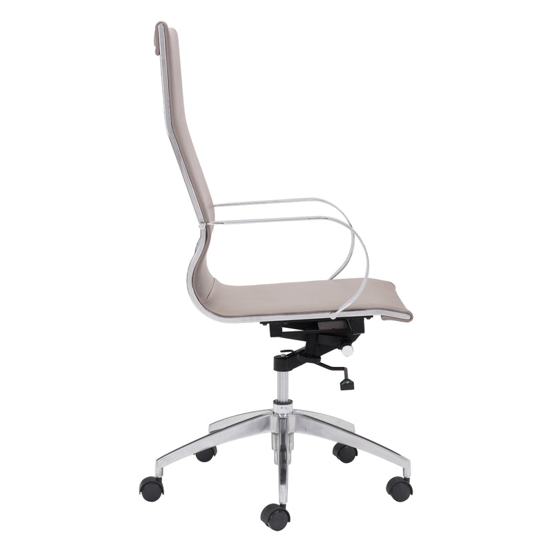 Zuo Glider 100373 High Back Office Chair - Taupe IMAGE 2