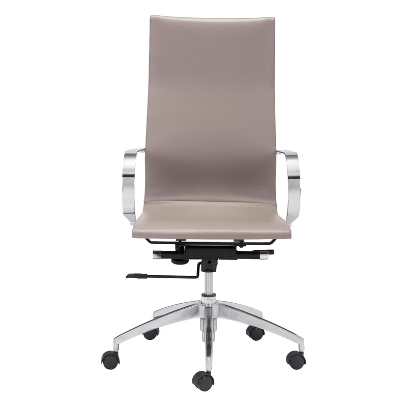 Zuo Glider 100373 High Back Office Chair - Taupe IMAGE 3